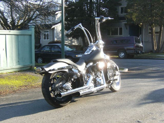 Monster Ape Hangers by MotoXcycle MXC on a HArley-Davidson Softail