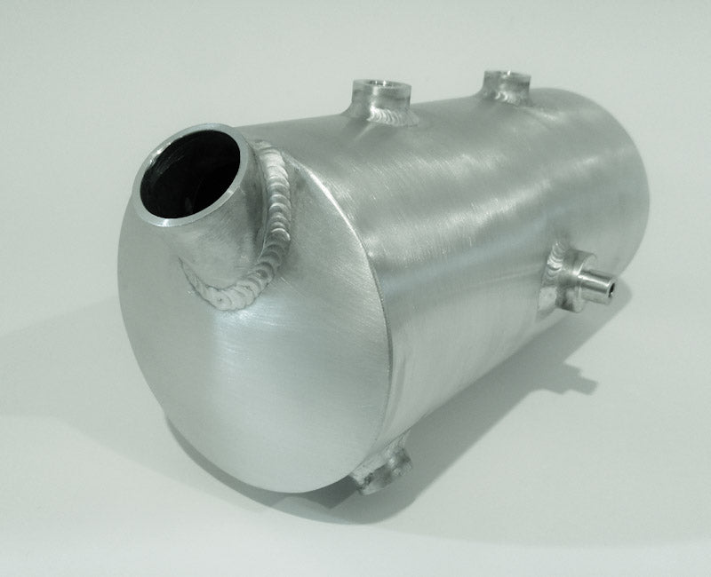 Side fill round oil tank that accepts a  spin-on filter