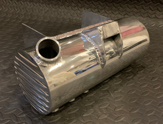 MotoXcycle MXC Round Deep Finned Aluminum Oil tank for Harley-Davidson Softails 2000 and up