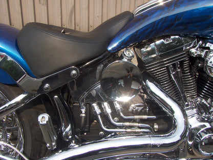 MotoXcycle MXC Custom Round Oil Tank for  Harley-Davidson wide tire Softails