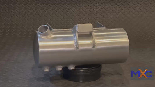 MotoXcycle MXC 5" Round Aluminum Oil Tank for stock 2000 to 2017 Harley-Davidson Softails
