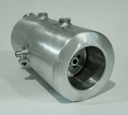 MotoXcycle MXC 5" round side fill oil tank with spin on filter compartment.